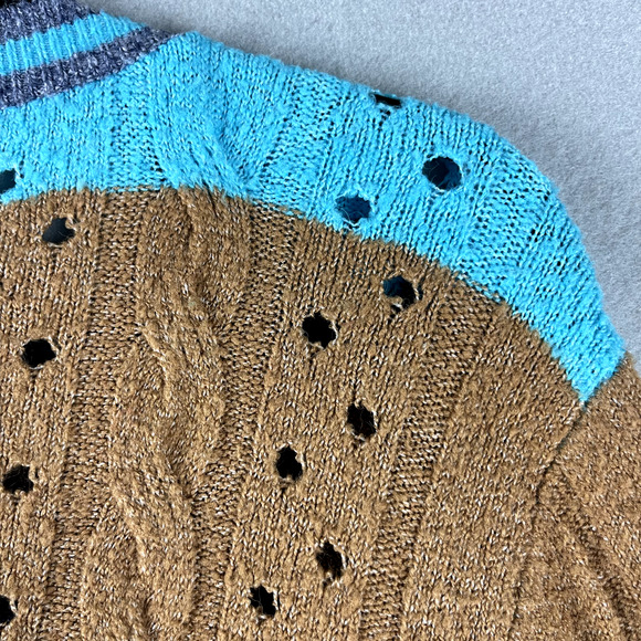 Torrid Henley Sweater Womens 3X Striped Embroidery V Neck Soft Cozy Colorful - Picture 14 of 15